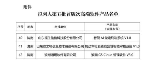 福生佳信智能AI黨建終端系統入選山東省首版次高端軟件產品名單，推動信息系統集成服務新突破